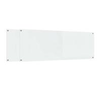 Tempered Glass Kitchen Splashback, Transparent, 120 x 40 cm, Pack of 2, Heat Resistant with Pre-Drilled Holes for Modern Kitchen, Protection from Splashes and Easy Cleaning