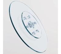 Tempered Glass Lazy Susan Turntable - 31.4" Rotating Serving Tray for Dining Table Perfect for Restaurants Parties and Family Gatherings - 38cm Base Stability