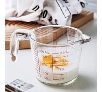 Tempered Glass Measuring Cup, Dishwasher, Freezer, Microwave and Preheated Oven Safe, Essential Kitchen Utensils (350ml)