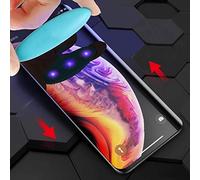 Tempered Glass, Mobile phone tempered film UV Liquid Curved Full Glue Full Screen Tempered Glass for iPhone XR Anti Blue Light Screen Protector Film