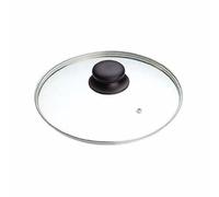 Tempered Glass Pan Lid with Heat-Resistant Knob, Clear Universal Frying Pan & Pot Cover with Steam Vent - Sizes 14cm to 36cm (36cm)