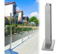 Tempered Glass Railing System 120cm Height Indoor/Outdoor Use Adjustable for 8-12mm Thickness Durable Glass Balustrade Clips Modern Safety Guardrail Solution