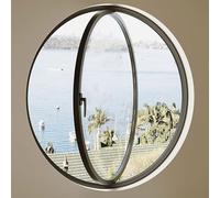 Tempered Glass Rotating Porthole Window with Sun-Protection Film - Ideal for Bathrooms Stylish DesignModern Home Decor Space-Saving Solution