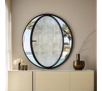 Tempered Glass Rotating Porthole Window with Sun-Protection Film - Stylish Bathroom Accessory for Natural Light and Privacy