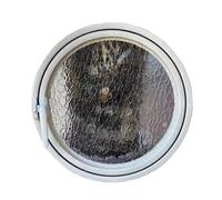 Tempered Glass Rotating Round Window with Lockable Handle - Ventilation Replacement Porthole for Household Use