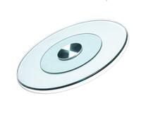 Tempered Glass Rotating Tray, Heavy Duty Transparent Serving Plate for Dining and Display