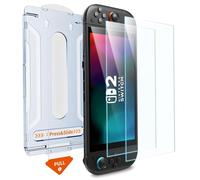 Tempered Glass Screen Protector for Nintendo Switch 2 with Auto-Alignment Kit, 2 Pack 9H Tempered Glass Ultra-Thin Transparent HD Clear, Scratch and Crack Resistant, Case-Friendly, Bubble-Free Easy In