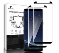 Tempered Glass Screen Protector for Samsung Galaxy S8, Pack of 2 Tempered Glass Protective Film, 9H Hardness, Anti-Scratch, 3D Full Coverage, No Bubbles, Ultra HD Clear Screen Protector Glass for