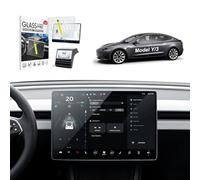 Tempered Glass Screen Protector for Tesla 2024 2025 Model 3 Highland & Model Y Juniper, Center Control Navigation Touch Screen, Car Screen Protector Accessories, 9H Anti-Glare Anti-Fingerprint, Matte
