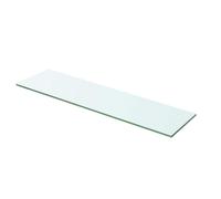 Tempered Glass Shelf Pair Clear 60x12cm 8mm Thick 15kg Load Modern Display Sets