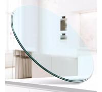 Tempered Glass Table Top, Clear Round Tempered Glass for Kitchen Dining or Garden, 5/16" Thick, Multiple Diameters Available