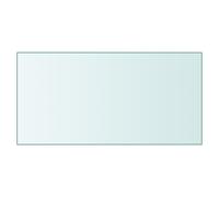 Tempered Glass Table Top Transparent 50x100 cm 0.6cm Tempered Safety Glass Clear