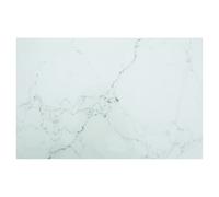 Tempered Glass Table Top White Marble 100x62cm 8mm Tempered Glass Surface Clear