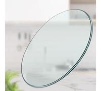 Tempered Glass Tabletop Round Glass Surface Replacement 80CM (31.5in) Clear Glass Table Board for Dining Coffee and Home Use -& Stylish Design