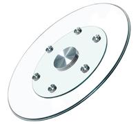 Tempered Glass Turntable Dining Table 39in Lazy Susan Serving Plate 35in Rotating Tray with Aluminum Alloy Bearing Large Round Transparent 12mm Thick Kitchen Turntable (Size : 100cm/39in)