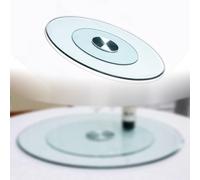 Tempered Glass Turntable Lazy Susan, Tabletop Turntable, 20/24/27/31/35/39in Rotating Plate for Dining Table, 360° Swivel Display Serving Tray, Home Large Transparent Rotating Tray (Size : 80c