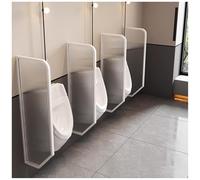 Tempered Glass Urinal - 5 Pack Wall Mounted Public Toilet Divider, Ideal for Schools, Bars, Hotels - 120cm Men’s Restroom Protection Baffle
