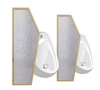 Tempered Glass Urinal Partition, Men Urinal Privacy Screen, Hotel/Public Restroom Urinal Divider, Wall-Mounted 1 Panel(Gold-c,1PCS)