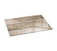 Tempered Hearth Glass Plate with Decorative Print | Fireplace Floor Protector | Heat Resistant Stove Base | Modern Fire Surround - 120x60cm (47.2×23.6 inch) - Wooden board in arrangement