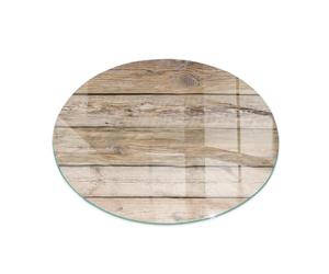 Tempered Hearth Glass Plate with Decorative Print | Fireplace Floor Protector | Heat Resistant Stove Base | Modern Fire Surround - fi70cm (27.6 inch) - Wooden board in arrangement