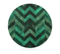 Tempered With Emerald Green Glass Cutting Board 8"X8" Chopping Board with Rubber Feet, Non-slip & Heat Resistant Fruit Cutting Boards, Small Chopping Boards Gift for Kitchen/Bar/Camping/Wedding/Rvs/Tr