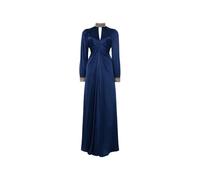 Temperley London Beatrice crystal-embellished silk maxi dress - Blue 12-14