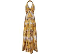 Temperley London graphic-print maxi dress - Yellow 16