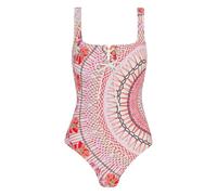 Temperley London Pomegranate lace-up floral swimsuit - Pink XS-S-M