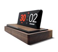 Tempest Deluxe - A Luxurious Walnut and Leather Chess Clock Dock Hybrid. Includes Bundled iOS and Android Software (Phone is not Included) Game Timer