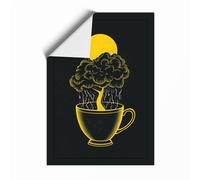 Tempest in a Teacup Surrealism Unframed Wall Art Print A4 (29.7×21cm), Wall Decor for Living Room, Bedroom, Office & Home, Art Gift