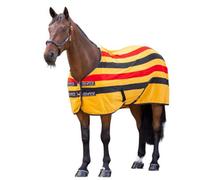 Tempest Original Newmarket Standard-Neck Stripe Horse Fleece Rug Yellow/navy/red (4 9")