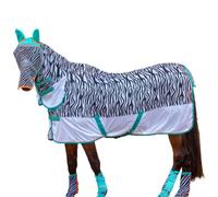 Tempest Original Zeb-Tek Combo Neck Zebra Print Horse Fly Rug Black/white (54In)