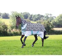 Shires Tempest Original Zebra ZEB-TEK Horse/Pony Fly Combo Rug, 5.3, Zebprt