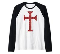 Templar Anglo Saxon Celtic Cross St George England Flag Raglan Baseball Tee