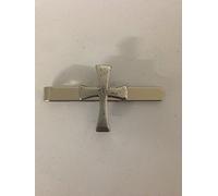Templar Cross R209 English Pewter emblem on a Tie Clip (slide) Handmade In Sheffield