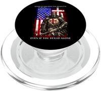 Templar Knight Crusader USA Flag Graphic PopSockets PopGrip for MagSafe