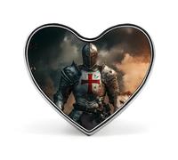 Templar Knight Custom Brooch Pin Heart Lapel Pins Tie Suit Dress Accessories for Men Women Wedding Birthday