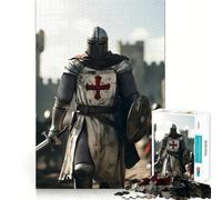 Templar Knight in Armor for Adults 1000 Piece Jigsaw Puzzle Pure Logic Toy Peaceful Time Sharp Cut Heartfelt Gift (50x75cm)