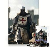 Templar Knight in Armor for Adults 1000 Piece Jigsaw Puzzle Pure Logic Toy Peaceful Time Sharp Cut Heartfelt Gift (50x75cm)