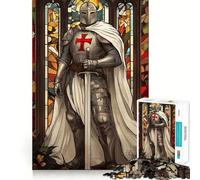 Templar Knight Jigsaw Puzzles for Adults1000 Pieces Think Smart Toy Family Bond Accurate Cut Seasonal Gift (38x52cm)