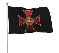 Templar Knight Logo Garden Flags Funny Yard Flag Banner Flags Outside Decoration 35x59 in