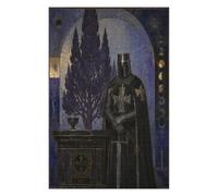 Templar Knight Moon Jigsaw Puzzle 1000 Pieces in Wood, Assembly Challenge