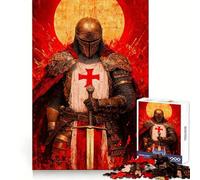 Templar Knight Painting 1000 Teenager Pieces Jigsaw Puzzle Mind Exercise Toy Bonding Time Precision Cut Art Collection Piece (50x75cm)