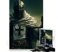 Templar Knight Paladin Jigsaw Puzzle for Teenagers 1000 Pieces Enhance Recall Quiet Fun Exact Edge Artistic Gift (50x75cm)