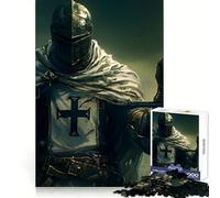 Templar Knight Paladin Puzzles for Adults 1000 Pieces Brain Challenge Toy Calm Mind Clear Cut Art Collection Piece (38x52cm)