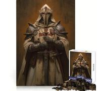 Templar Knight Portrait 1000 Piece Jigsaws for Teenagers Puzzle Wise Think Toy Simple Fun Tight Cut Santa Wish Pick (50x75cm)