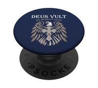 Templar knights cross eagle Deus Vult God wills it fearless PopSockets Adhesive PopGrip