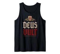Templar Knights Deus Vult (God Wills It) Shield Aged Tank Top