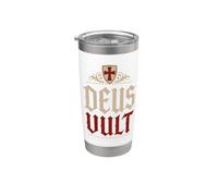 Templar Knights Deus Vult (God Wills It) Shield Stainless Steel Insulated Tumbler