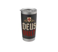 Templar Knights Deus Vult (God Wills It) Shield Stainless Steel Insulated Tumbler